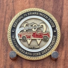 Westmoreland Fire Department 75th Anniversary Challenge Coin  W#14 picture
