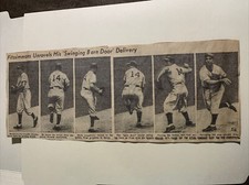Freddie Fitzsimmons Brooklyn Dodgers 1938 Sporting News Baseball 5X12 Panel picture
