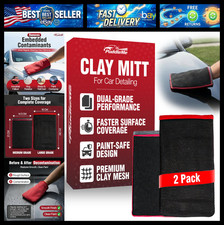Premium Clay Mitt for Car Detailing (2 Pack) – Medium & Mesh Grade Synthetic Cla picture