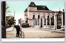 Antique Mexico Postcard MONTERREY Casino Horse Drawn Trolley 1900s picture
