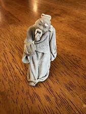 Vintage Mud Man Asian Hand Crafted Clay Miniature Figurine Planter Decor Bonsai picture