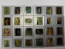 24 Vintage Nude Glamour Color Photo Slides Golde Snap-It Metal Mounts 2x2 A21 picture