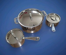 All-Clad D3 Stainless pot Cookware Set -3 Piece 8qt. 2qt & 1.5 qt. picture