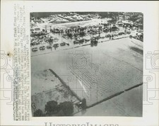 1954 Press Photo Aerial view of flooded southwest section of Roswell, New Mexico picture