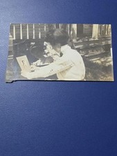 Antique c1910 Photo Edwardian Woman Mirror Reflection Holding Man Portrait 5x3 picture