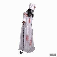 Life-Size 5.2-Ft Animatronic Convulsing Nurse by Tekky Halloween Decoration with picture