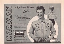 Karman Exclusive Western Cowboy Cowgirl Wear Denver CO Vtg Magazine Print Ad picture