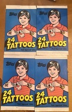 Lot of 4 Packs Vintage 1981 Topps 24 Tattoos Per Pack ALL SEALED UNOPENED picture