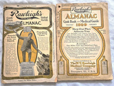 Lot of Two Rawleigh's Almanac Cook Book Health Medical Guide  1908 & 1909 picture