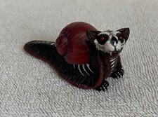 Snail Sphynx Kitty Cat Goth Figurine - 