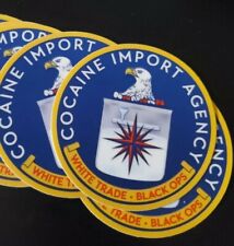 CIA STICKERS LOT OF 3 Cocaine Import Agency Deep State Sticker  picture