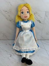 Disney Store Alice in Wonderland 20” Plush Doll Stuffed Toy In Blue Dress EXC picture