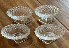 Antique 4 Salt Cellars Nut Dishes English Hobnail Westmoreland Clear Glass picture