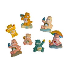 Vintage Care Bears Fridge Magnet Lot of 7 American Greetings 1980s PVC Magnets picture