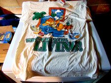 Vtg Garfield The Cat Now This Is Living Fishing  T Shirt NWT picture