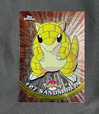 2000 Topps Chrome Holo Pokémon TV Animation Edition Hologram #27 Sandshrew ~NM~ picture