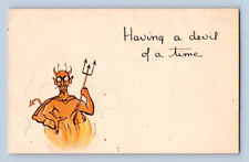 1920'S. HAVING A DEVIL OF A TIME. POSTCARD XZ26 picture