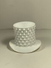 Vintage Fenton Milk Glass Hobnail Top Hat 3.5 in. picture