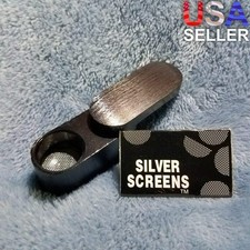 NEW Small Black Foldable Smoking Pipe Tobacco Herb Portable Metal Pocket Size picture