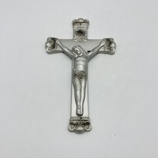 Vintage Cross Crucifix Metal Silver 7
