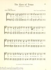 UNIVERSITY OF TEXAS Songs c1927 