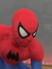 3D Printed Spider-Man Statue Crouching Rooftop Pose Figurine Marvel Desk Decor picture