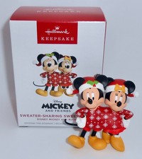 Hallmark Ornament 2025 SWEATER-SHARING SWEETHEARTS Disney Mickey & Minnie H60 picture