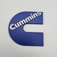 Vintage Cummins Cast Metal Blue C Logo Emblem 4