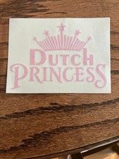 Vintage Dutch Bros Sticker Decal Dutch Princess Pink Transfer picture