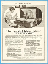 1916 Hoosier Kitchen Cabinet Hutch Ephemera New Castle Indiana Vintage Print Ad picture