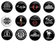 Nu Metal Rock Bands Buttons/Pinbacks Pack 1 Evanescence Staind Seether Deftones picture