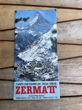 International Swiss Travel Brochure Skiing Zermatt Switzerland 1988 1989 Tourist picture