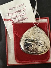 Towle 1987 Sterling Silver Songs of Christmas Medallion A White Christmas picture