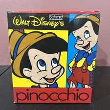 VINTAGE SCHMID WALT DISNEY'S PINOCCHIO CERAMIC MUSIC FIGURINE W/BOX Rare picture