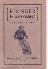 Original Vintage 1927-Denver University Homecoming Booklet-DU Pioneers picture