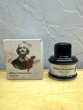 Montblanc William Shakespeare Velvet Red 35ml Ink from Estate - NOS * Read Desc. picture