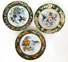 Hummingbird Plates Violet Crowned & Berylline & Rivoli by Theresa P. Set of 3 picture