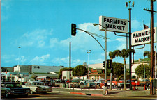 Los Angeles Farmers Market Postcard c.1960s Third & Fairfax CBS Studio Unposted picture