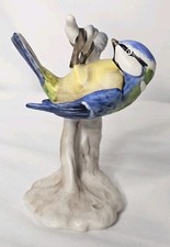 Goebel Blue Titmouse Bird Figurine CV64 West Germany Blaumeise Matte Finish picture