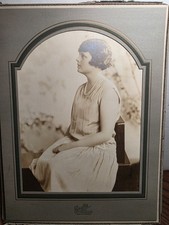 Vintage 1920s Flapper Portrait Photo Paralta Studios Framed 10x13 Antique Art picture