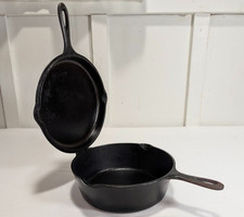 Vintage Lodge Foursome 4-IN-1 Cast Iron Skillet & Hinged Lid Set USA # 8 picture