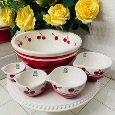 Potters Studio Set Salad Fruit Candy Serving Mixing Bowl Nesting Measuring Cups picture
