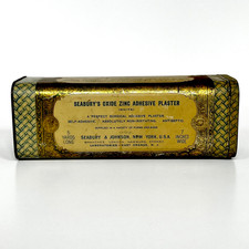 Antique Seabury & Johnson Oxide Zinc Adhesive Plaster Medical Advertising Tin picture
