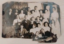 Antique 1910s Group Portrait Photo Vintage Men Women Edwardian Fashion  Original picture
