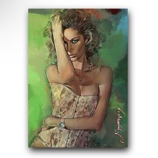 Gisele Bundchen #5 Art Card Limited 44/50 Edward Vela Signed (Model) 💃📸 picture