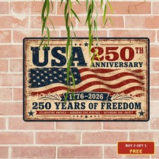 Anniversary Celebration Commemorative Vintage Shield Pattern Metal Sign 8x12 picture