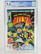 Nova 1 ~CGC 7.5 ~White Pages ~Crystal Clear Case ~Key Issue ~Newsstand picture