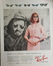 Lot of 3 Vintage 1961 Ray-Ban Sunglasses Print Ads Ephemera Art Decor picture
