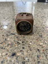 Antique German Cube Travel Alarm Clock D.R.P. 1900s Ticks- Missing Hands picture