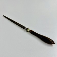 Vintage J.A. Henckels Twinworks Sharpening Steel Blade Wood Handle Germany 12” picture